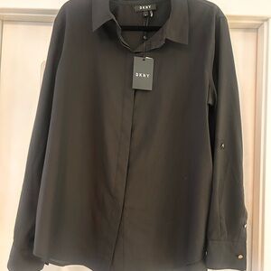 DKNY Elegant Black Blouse